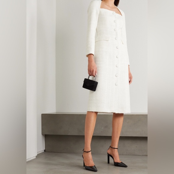 Huishan Zhang Celina Tweed Square-Neck Dress - Picture 1 of 7